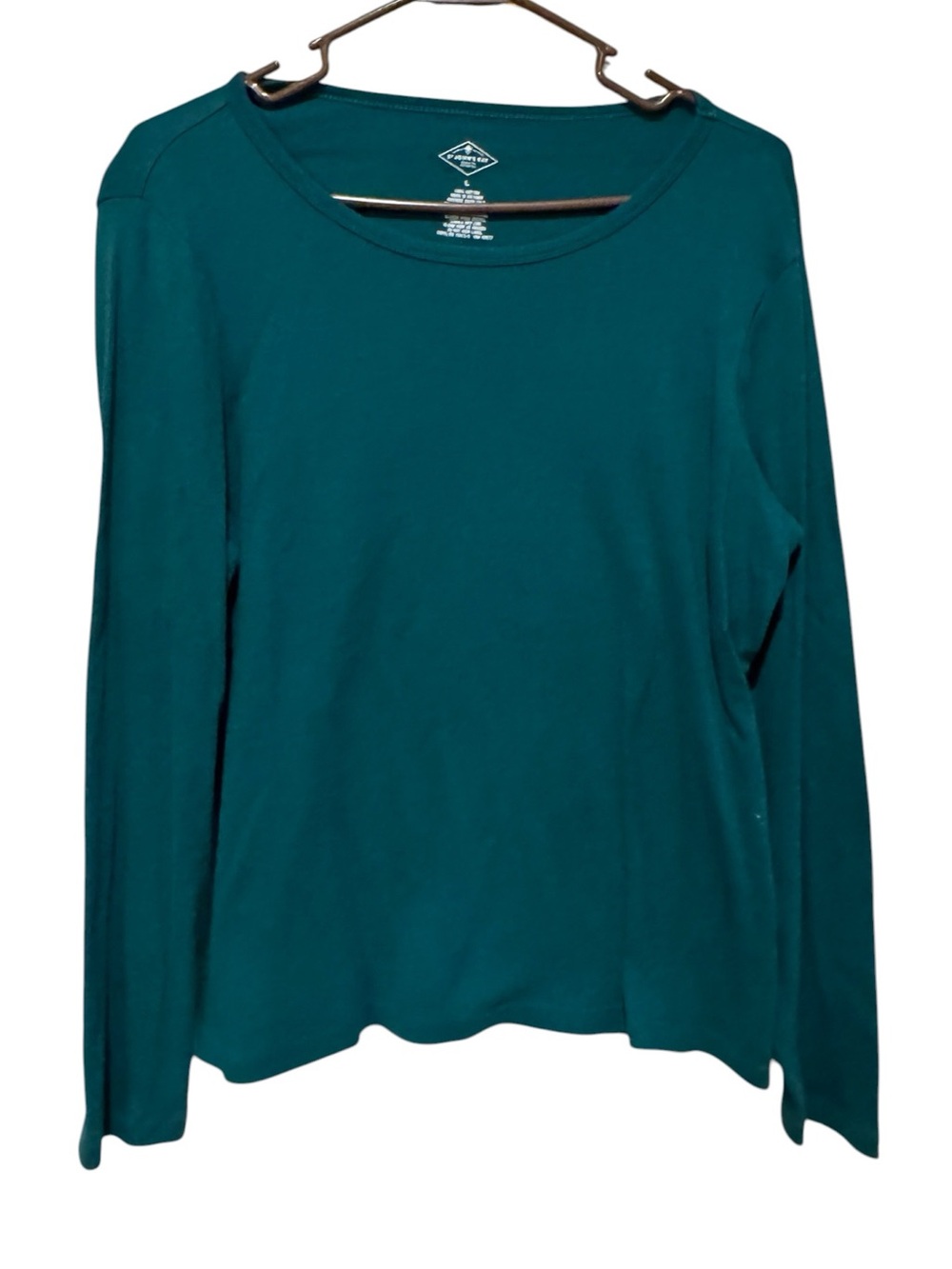 Long Sleeve Crewneck Top in GREEN - Picture 1 of 2
